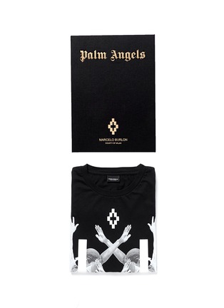 首图 - 点击放大 - MARCELO BURLON - 'Palm Angels' hands print T-shirt and book set