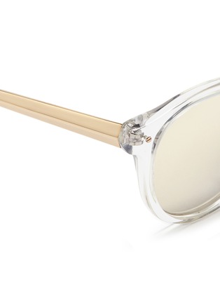 细节 - 点击放大 - HAZE COLLECTION - 'Edge' contrast temple mirror sunglasses