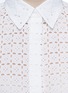 细节 - 点击放大 - ALAÏA - Broderie anglaise drawstring hem cropped shirt