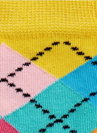 细节 - 点击放大 - HAPPY SOCKS - 方格图案拼色儿童袜套装