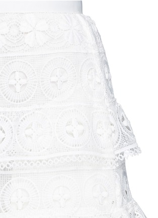 细节 - 点击放大 - SELF-PORTRAIT - SPRING SYMPHONY花卉镂空层次褶裥连衣裙