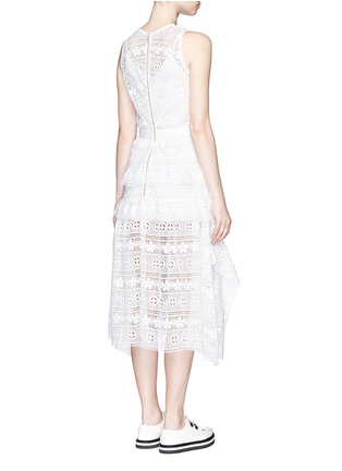 背面 - 点击放大 - SELF-PORTRAIT - SPRING SYMPHONY花卉镂空层次褶裥连衣裙