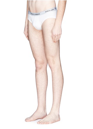 模特儿示范图 - 点击放大 - DOLCE & GABBANA - 棉质三角内裤两件套