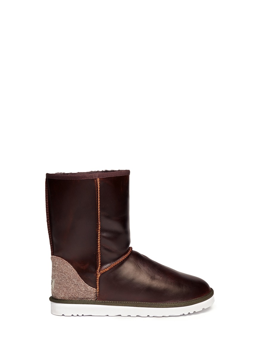 ugg australia - 羊皮拼贴雪地靴 - 特卖 | 中性和棕 靴 | 男装