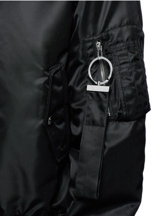 细节 - 点击放大 - GIVENCHY - 夹棉缎面飞行员夹克