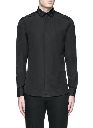 首图 - 点击放大 - GIVENCHY - 条状刺绣纯棉府绸衬衫