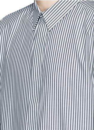 细节 - 点击放大 - GIVENCHY - 条状装饰纯棉竖纹衬衫