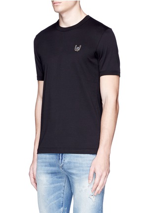 正面 -点击放大 - DOLCE & GABBANA - 马蹄铁刺绣纯棉T恤