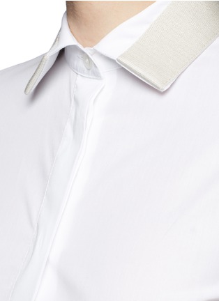 细节 - 点击放大 - ACNE STUDIOS - MORAG拼贴纯棉府绸短袖衬衫