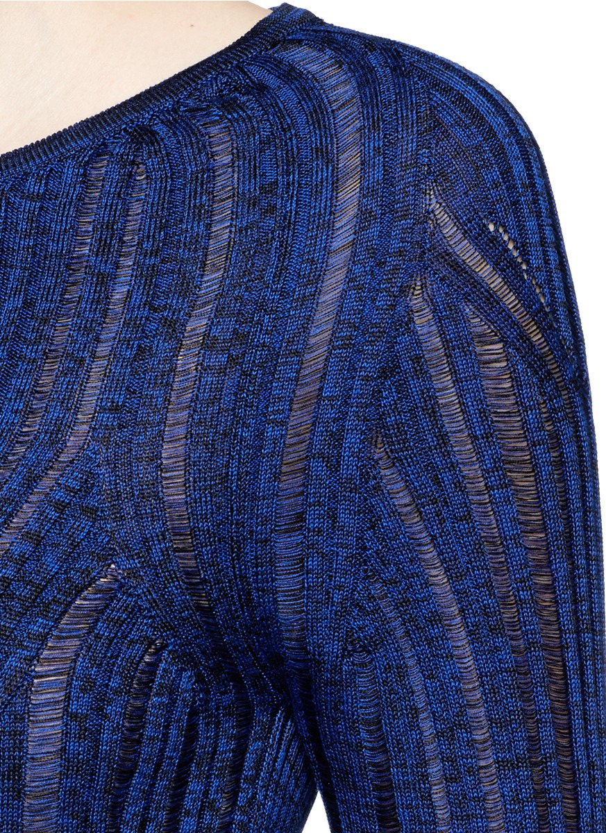 ACNE STUDIOS 'Marcy Moulin' Ladder Stitch Rib Knit Sweater