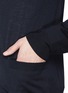 细节 - 点击放大 - FAÇONNABLE - Cable knit shoulder stripe wool cardigan