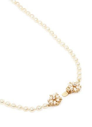 细节 - 点击放大 - MIRIAM HASKELL - 花卉造型插扣人造珍珠项链