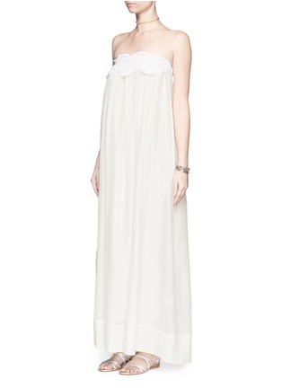 模特示范图 - 点击放大 - LILA EUGENIE - 钩花拼贴褶裥连衣裙