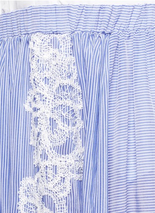 细节 - 点击放大 - LILA EUGENIE - 条纹钩花褶裥半身裙