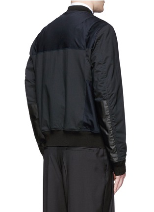 背面 - 点击放大 - LANVIN - 牛皮拼接夹棉棒球夹克