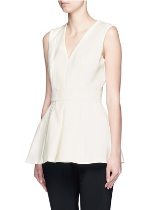 正面 -点击放大 - ALEXANDER MCQUEEN - 深V领羊毛混丝无袖上衣