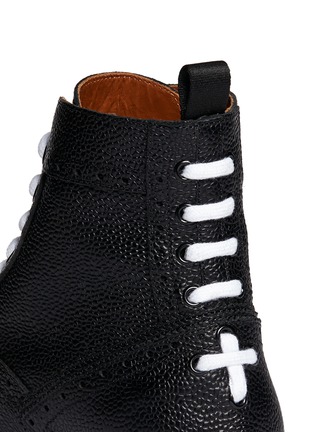 细节 - 点击放大 - GIVENCHY - 系带真皮牛津靴