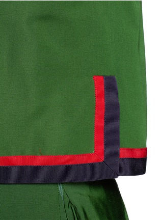 细节 - 点击放大 - GUCCI - 罗纹丝带饰边罗缎外套