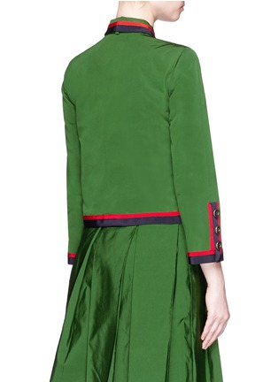 背面 - 点击放大 - GUCCI - 罗纹丝带饰边罗缎外套