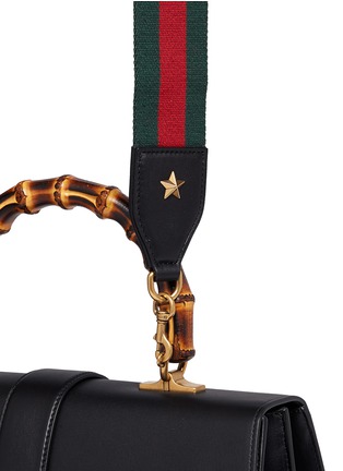  - GUCCI - DIONYSUS拼色条纹真皮竹柄手提包