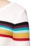 细节 - 点击放大 - CHLOÉ - 彩色条纹图案纯棉针织衫