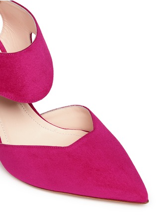 细节 - 点击放大 - NICHOLAS KIRKWOOD - 镂空尖头系带高跟鞋