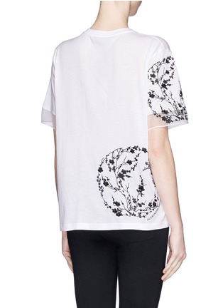 背面 - 点击放大 - ALEXANDER MCQUEEN - Blossom embroidery organza sleeve T-shirt