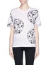 首图 - 点击放大 - ALEXANDER MCQUEEN - Blossom embroidery organza sleeve T-shirt