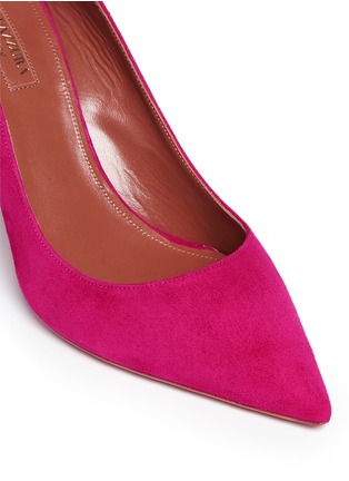 细节 - 点击放大 - AQUAZZURA - Forever Marilyn绒面真皮高跟鞋