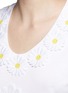 细节 - 点击放大 - DOLCE & GABBANA - 花卉拼贴纯棉T恤