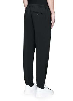 背面 - 点击放大 - BALENCIAGA - 单色混初剪羊毛休闲长裤