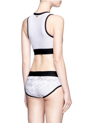 背面 - 点击放大 - ALALA - 网眼拼接叶片印花运动文胸