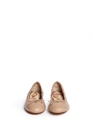 正面 -点击放大 - SAM EDELMAN - FELICIA真皮蝴蝶结芭蕾平底鞋