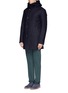 正面 -点击放大 - ARMANI COLLEZIONI - 混羊毛长款连帽外套