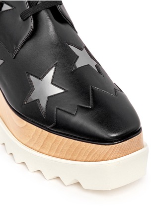 细节 - 点击放大 - STELLA MCCARTNEY - ELYSE星星装饰坡跟系带鞋