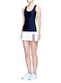 模特示范图 - 点击放大 - LAAIN - 双层拼色网球半身裙