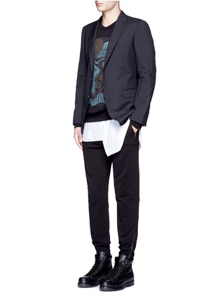 模特儿示范图 - 点击放大 - DRIES VAN NOTEN - 拉链口袋纯棉休闲裤