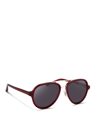 模特示范图 - 点击放大 - 3.1 PHILLIP LIM - 双鼻梁飞行员太阳眼镜