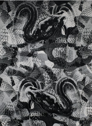 细节 - 点击放大 - MARCELO BURLON - 渐变蛇纹纯棉卫衣
