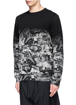 正面 - 点击放大 - MARCELO BURLON - 渐变蛇纹纯棉卫衣