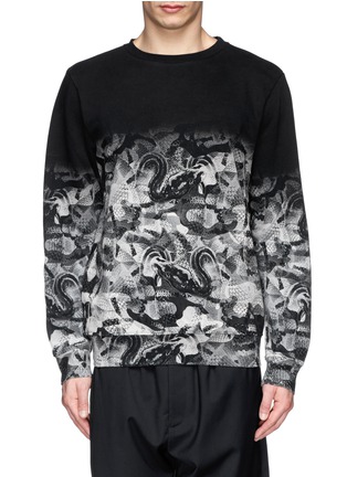 首图 - 点击放大 - MARCELO BURLON - 渐变蛇纹纯棉卫衣