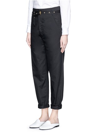 正面 -点击放大 - ISABEL MARANT - 纯棉府绸高腰长裤