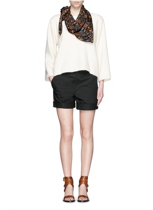 模特示范图 - 点击放大 - ISABEL MARANT - 单色花呢羊驼毛针织衫