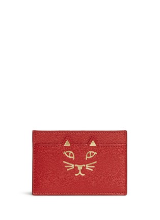 首图 - 点击放大 - CHARLOTTE OLYMPIA - 'Feline' cat face leather card holder
