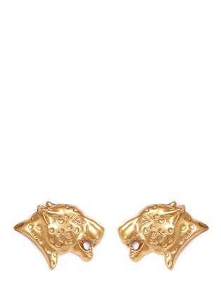 首图 - 点击放大 - ELA STONE - 'Grace' leopard head earrings