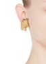 模特儿示范图 - 点击放大 - ELA STONE - 'Grace' leopard head earrings