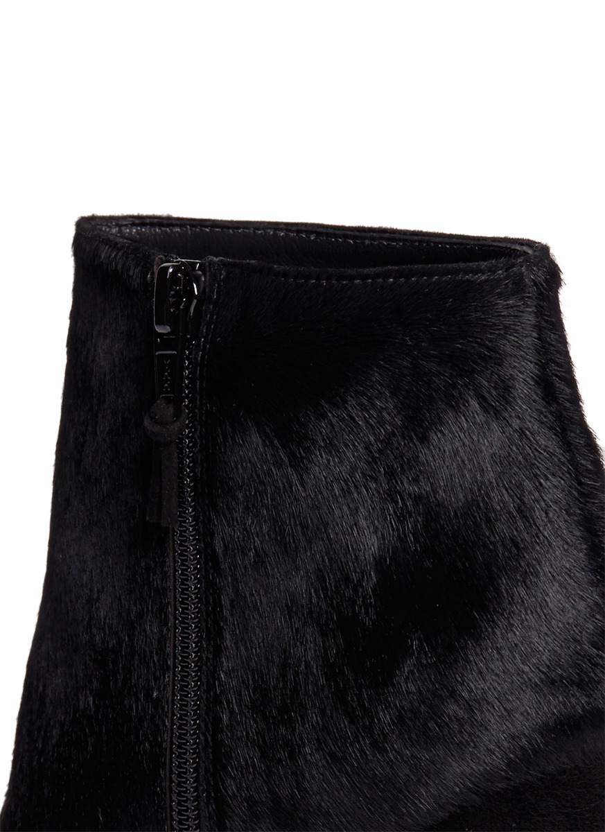 hitimes小牛毛高跟短靴