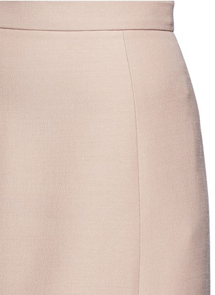 细节 - 点击放大 - VALENTINO GARAVANI - 单色羊毛混丝绉绸半身裙