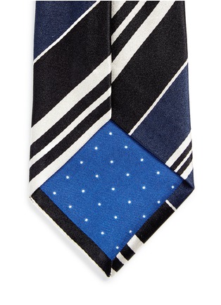 细节 - 点击放大 - PAUL SMITH - 斜条纹拼色真丝领带