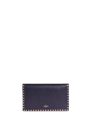 背面 - 点击放大 - VALENTINO GARAVANI - ROCKSTUD铆钉纹理纳帕皮手拿包